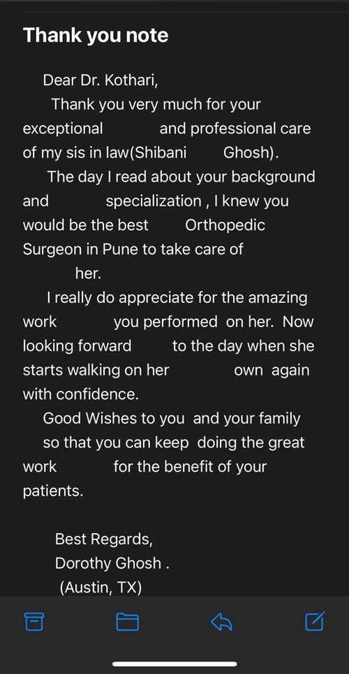 Patient Testimonials | Dr. Ajay Kothari - Spine Surgeon | Shivaji Nagar, Pune