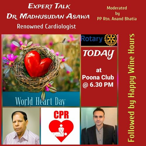 Expert Talk by Cardiologist Madhusudan Asawa in Poona Club Pune|The Heart Clinic|sinhgad road,Pune