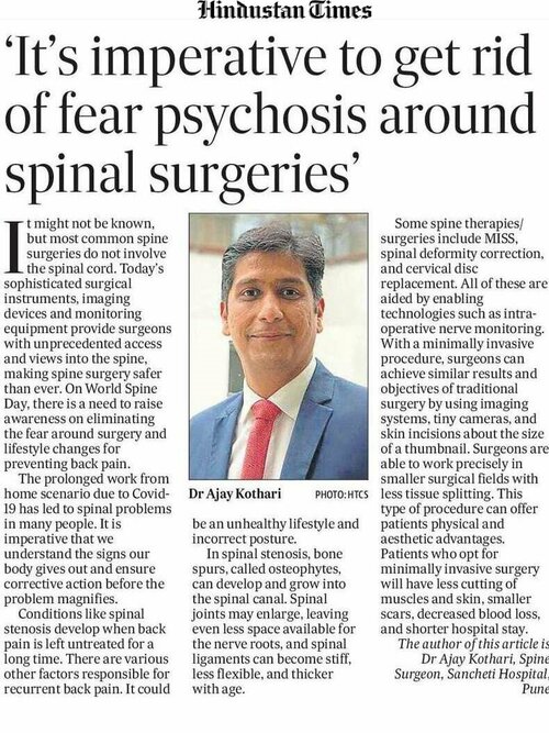 Overcome fear of Spine surgeries - Dr Ajay Kothari|Dr. Ajay Kothari - Spine Surgeon|Shivaji Nagar,Pune