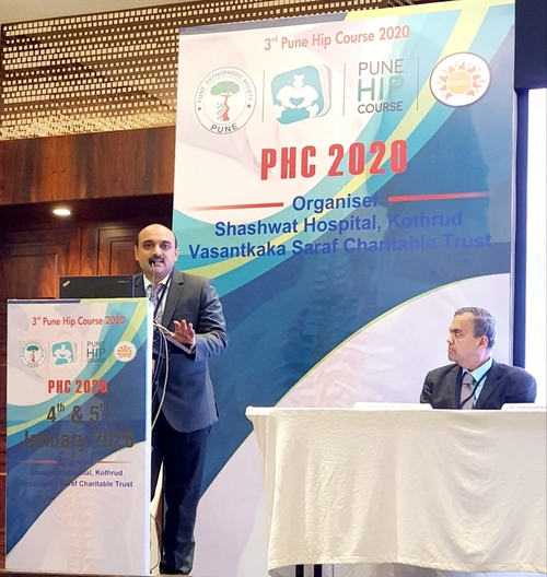 Dr. Hrushikesh Saraf invited as a Speaker at 3rd Pune Hip Course|Dr. Saraf's Joints Clinic|Karve Road ,Pune