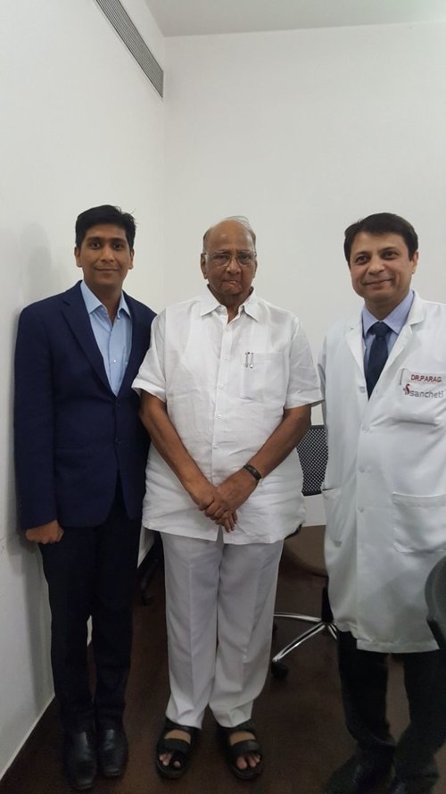 Mr Sharad Pawar at Sancheti Hospital|Dr. Ajay Kothari - Spine Surgeon|Shivaji Nagar,Pune