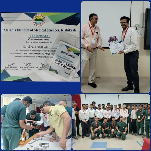 Dr. Archit Agarwal as Faculty at Unicondylar Knee Replacement Workshop|Dr Archit Agarwal|Dehradun,Dehradun