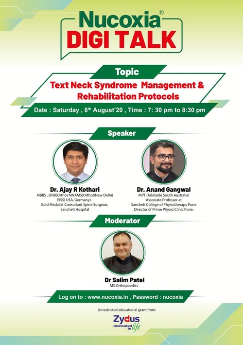 Join us live digi talk on Text Neck Syndrome Management & Rehabilitation Protocols|Dr. Ajay Kothari - Spine Surgeon|Shivaji Nagar,Pune