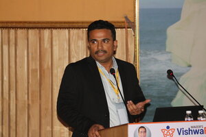 Photo : Dr. Pramod Surve presenting at conference