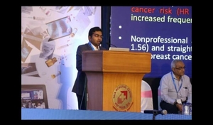 Dr. Rahul Kulkarni presenting at year in review Breast Cancer at Tata Memorial Hospital,Mumbai - OncoWin Clinic | Aundh, Pune